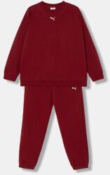 PUMA melegítő szett gyerek pamuttal Loungewear Sweat Suit - burgundia 128