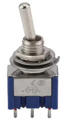  2 állású kapcsoló - 125 V / 6 A, 3 lábú