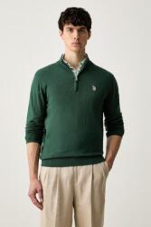 U. S. Polo Assn U. S. Polo Assn. pulóver férfi pamuttal Rich Funnel 1/4 Zip - zöld XXL
