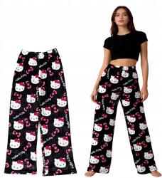  Kényelmes flanel pizsamanadrág, női pizsamanadrág, HelloKitty. XL