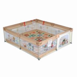 Moni Gamezone összecsukható járóka szőnyeggel, 60 db labdával 180×200 cm - Bézs