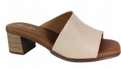 Maciejka Női flip-flop papucs Bőr Maciejka E7395 Bézs Építőkocka Kényelmes Stílusos 39 (E7395)