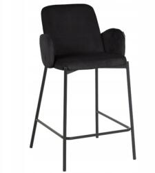 exito design Hoker, bárszék, bárszék fekete velúr modern, loft Gusto (EXH046/G77)