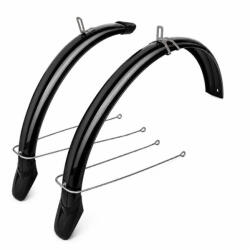 VeloGo alu-plasztik kerékpár sárvédő szett (Fekete, 26", 58mm, U-pálcás) (74040262)