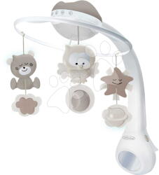 Infantino Zenélő kiságyforgó 3in1 Projector Musical Mobile Ecru Infantino vetítővel és éjszakai fénnyel barna 0 hó-tól (INF004915-02)