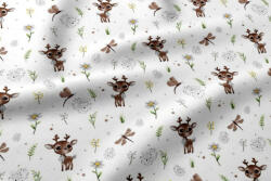  Pamutvászon textil 160 cm széles - Bambi a réten mintával