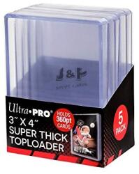 Ultra Pro toploader kemény tok 3" x 4" Super Thick színtelen 360pt - doboz (5 db)