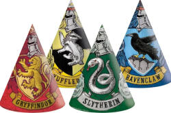 Global Licence Srl 6db papír sapka HARRY POTTER HOGWARTS HOUSES