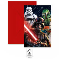 Global Licence Srl 6db Szülinapi meghívó és boríték STAR WARS GALAXY