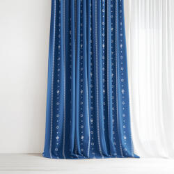 Goldea draperie 100% bumbac - folclor albastru 180x150 cm