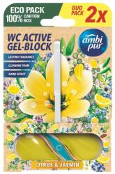 Ambi Pur aktív WC illatosító gél blokk Citrus & Jasmin 2x45g