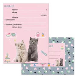 Ars Una Cute Animals Tea Party partimeghívó szett borítékkal (10 db)