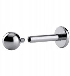  Titán Labret Piercing 1.2x12x3 Piercing Belső Menet Lobe Helix Conch Ezüst (LB-149-121203-S)