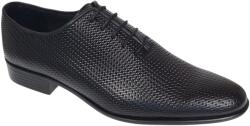 Ciucaleti Pantofi barbati eleganti din piele naturala de culoare neagra Ravello GKR200MTR, marimea 41