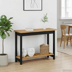 vidaXL Masa de consola EKAI Negru 112 x 35 x 76 cm Lemn masiv de pin GartenMobel Dekor (42037017)