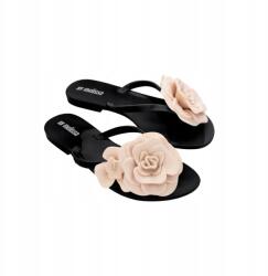 Melissa Harmonic Petals Ad Black/ Beige Női flip-flop papucs Fekete 38 (Melissa)