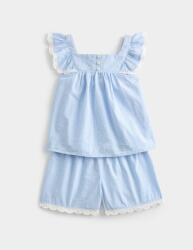 Marks & Spencer Къса детска раирана пижама със сини ивици от чист памук (1-8 години) Marks & Spencer синя Marks & Spencer | Sin | Момичешки | 2-3 години