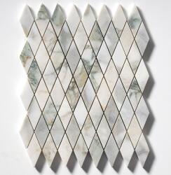Settimo Mozaic Romboid marmura alb-verde Calacatta Green, romb, 22, 2x26, 8x1 cm (TK011)