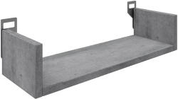 FDY Etajera de perete Dervana din PAL melaminat, gri ciment, 45x15x10 cm Raft