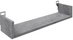 FDY Etajera de perete Dervana din PAL melaminat, gri ciment, 60x15x10 cm Raft