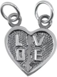 Flippy Pandantiv, Jolie Silver, Argint 925, Model Doua Jumatati Love, 1.1 g, 1.5 x 1.5 cm (05806)