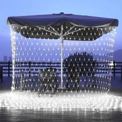 Flippy Instalatie Craciun, Tip Plasa, IP 44, 16 x 1 m, 720 LED-uri, Alb rece, 8 jocuri de lumini, Transformator cu telecomanda, Interconectabila, Prelungitor 5 m inclus, Fir transparent, Flippy (115121)