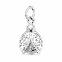Flippy Pandantiv din Argint 925 Jolie Silver, Model Buburuza Filigran, 17 x 10 mm, 0.6 g (06196)