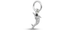 Flippy Pandantiv din Argint 925 Jolie Silver, Model Delfin cu Zirconii, 17 x 5 mm, 0.5 g (05095)