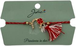 Jolie Martisor Bratara Ciucure, Jolie, Snur Rosu Reglabil, cu Pandantiv, Model Potcoava (134901)