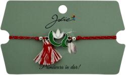 Jolie Martisor Bratara Ciucure, Jolie, Snur Rosu Reglabil, cu Pandantiv, Model Ghiocel (134904)
