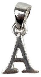 Flippy Pandantiv din Argint 925, Model Litera A, Design Initiala, Greutate 0.8g, Argintiu (05452)