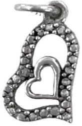 Flippy Pandantiv, Jolie Silver, Argint 925, Model Inima in Inima, 0.8 g, 18x11 mm (05165)