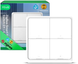 Nous Telecomanda Smart NOUS C1 Zigbee, 4 butoane, control scene smart, wireless, compatibil Alexa Google Assistant (C1)
