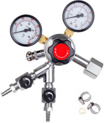 Technic Reductor de presiune CO2 cu circuit dublu, 2 ieșiri 8mm (MKN-250)
