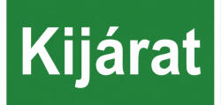  Kijárat tábla, 10 x 20 cm, ISO 7010