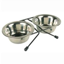 BIOTUR PET Castron Inox Cu Suport Mol 2buc 0.75l Pentru Caini