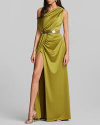Lynne Rochie Maxi De Vară Pentru Nuntă Botez Satin Verde Măsliniu 0055-0511015-55 (0055-0511015-55)