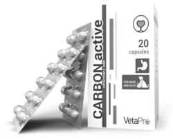 VetaPro Carbon Active 250mg 20caps/cut Suport Gastrointestinal Caini Si Pisici