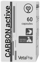 VetaPro Carbon Active 500mg 60cap/cut Suport Gastrointestinal Caini Si Pisici