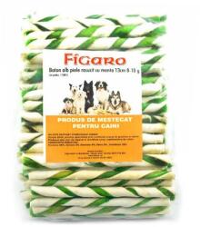 BIOTUR PET Recompense Pentru Caini Baton Alb Piele Rasucit Cu Menta 13cm 8-10g (set 100 Buc)