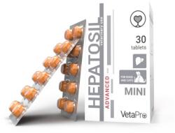 VetaPro Hepatosil Advanced Mini 30tab/cut Suport Hepatic Caini Si Pisici Rase Mici