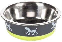 Flamingo CASTRON PENTRU CAINI DIN INOX GREY/LIME FLAMINGO 21.5CMx1700ML