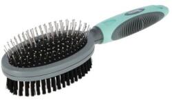 KERBL PET PERIE DUBLA OVALA PENTRU CAINI KERBL 24x7CM TURQUOISE/GREY