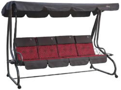 Idea Group Balansoar Sorrento 4 Locuri - 232 x 120 x 164 cm, structură metalică, confort sporit, utilizare exterior, Visiniu Balansoar bebelusi