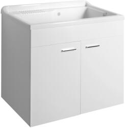 SAPHO Sapho AQUALINE 80x50cm mosdótartó szekrény műanyag mosogatótálcával, fehér PI8050-1 (PI8050-1)