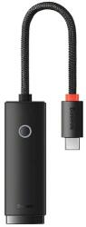 Baseus ADAPTOR RETEA Baseus Lite, USB Type-C to RJ-45 10 / 100 Mbps Adapter, LED, negru WKQX000201 (timbru verde 0.18 lei) - 6932172606084