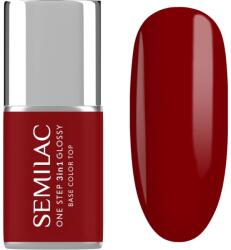 Semilac One Step 3in1 Glossy lac de unghii sub forma de gel culoare 575 Dark Red 7 ml