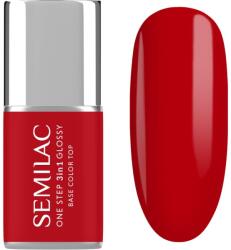Semilac One Step 3in1 Glossy lac de unghii sub forma de gel culoare 530 Scarlet 7 ml
