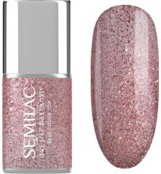 Semilac One Step 3in1 Glossy lac de unghii sub forma de gel culoare 250 Glitter Pink 7 ml