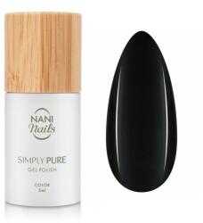 NaniNails Simly Pure unghii cu gel folosind UV / lampă cu LED culoare True Black 5 ml